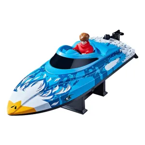 HXJRC HJ822 2.4G RC Boat Capsized Reset High Speed LED Light Speedboat Waterproof Electric Racing Vehicles Models Lakes Pools Remote Control Toys