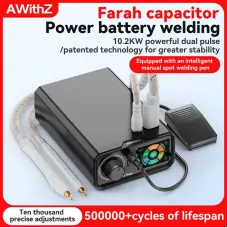 AWithZ UKF10 Spot Welding Machine Super Farad Capacitor Type C Charging Portable Compact Automatic Manual Modes Precision Welding Tool