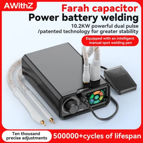 AWithZ UKF10 Spot Welding Machine Super Farad Capacitor Type C Charging Portable Compact Automatic Manual Modes Precision Welding Tool