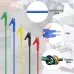 5PCS Alligator Clips Test Leads Dual Ended Crocodile Clips Insulated Flexible Copper Wire Multicolor Electrical Testing Cable