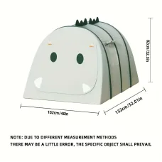 Green Dinosaur Tent with Storage Bag, Children's Play Tent with Window Gift, Portable and Quick-opening Design, For Family Parties, Camping Trips