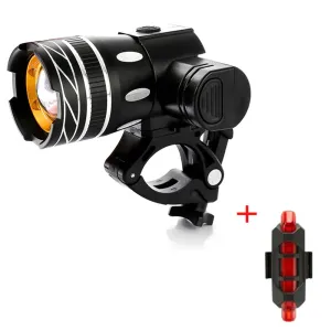 LEBicycle Front Light USB Rechargeable Adjustable Bicycle Taillight Set MTB Mountain Cycling Flashlight Bike Accessories