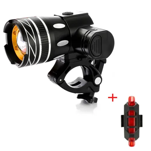 LEBicycle Front Light USB Rechargeable Adjustable Bicycle Taillight Set MTB Mountain Cycling Flashlight Bike Accessories