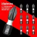 5/10PCS Tungsten Steel Electric Screwdriver Head Set High Hardness Magnetic Cross Head S2 Alloy Bits Nickel Plated Rust Resistance