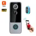 M21 1080P HD Tuya WiFi Video Doorbell Intelligent Night Vision 155 Wide Viewing 2-way Audio IP65 Waterproof 4000mAh Battery APP Remote Monitoring Visual Door Bell Supports PIR