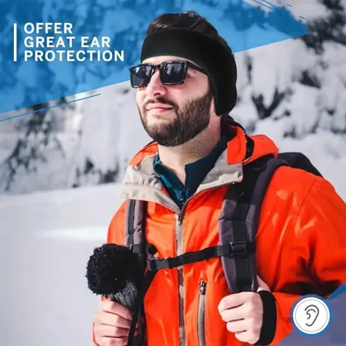 XANEWinter Warm Ear Cover Headband Warm Cold Head Cover Ear Muffs for Men Women Outdoor Skiing Running Biking Universal