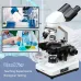 SM201 Professional Binocular Compound Microscope High Precision 40X-2500X Magnification Mobile Adapter Compatible with SV189 Digital Eyepiece Perfect for Lab Biology and Research