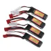 4PCS ZOP Power 7.4V 600mAh 60C 2S LiPo Battery JST + T Plug with B3 Charger XT30 Adapter Cable for RC Models