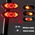 BIKIGHBicycle Solar Charging Wireless Remote Control Turn Signal Taillights USB Rechargeable Waterproof Bike Rear Light for Outdoor Night Riding Safety