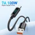 ESSAGER 7A/PD 29W/PD 100W Type-C To USB A/Type-C/iP Fast Charge Digital Display Data Cable For Samsung Galaxy S22 S22 Ultra For Xiaomi Mi 12T Redmi Note 12 For iPhone 14 14 Plus 14 Pro Max