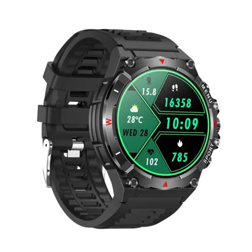 SENBONO TG02 1.43-inch AMOLED Display GPS Compass Altimeter & Barometer 500mAh Battery bluetooth Call Heart Rate Blood Pressure Blood Oxygen Monitor Sleep Monitoring Multi-sport Modes IP68 Waterproof Smart Watch
