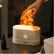 Colorful Flame Aroma Diffuser USB Powered Atmosphere Decorative Lamp Creative Humidifier Light for Bedroom Office