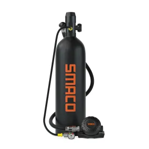 UDirect SMACO S700 PRO 2L Scuba Tank Black Underwater Diving Respirator 25-30mins Using Time Portable Scuba Diving Tank