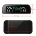 Tire Pressure Monitoring System Solar Clock LCD Display Car TPMS Wireless Tire Pressure Monitoring with 4 External Sensors