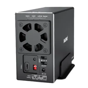 MAIWO 3.5'' HDD SATA RAID Storage Enclosure 5Gbps/10Gbps Dual Bay Hard Drive Docking Station to USB3.1 Type-C Gen2 with 4 Raid