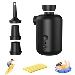 3600mAh Mini Inflator Pump Electric Air Pump with 4 Nozzles Inflator Deflator USB Rechargeable Small Pump for Air Mattress Camping Bed Pool Toys