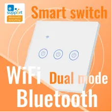 EWELINK WiFi bluetooth Smart Switch 1/2/3 Gang Touch Access Panel Switch Voice Control with Alexa Google Assistant eWeLink APP