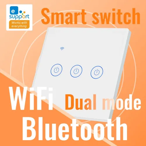 EWELINK WiFi bluetooth Smart Switch 1/2/3 Gang Touch Access Panel Switch Voice Control with Alexa Google Assistant eWeLink APP