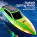 HXJRC HJ825A HJ825B RTR 2.4G RC Boat Capsized Ship Reset Automatic Return Colorful LED Light Speedboat Waterproof Electric Racing High Speed Vehicles Models Lakes Pools Remote Control Toys