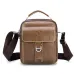 BULLCAPTAIN Genuine Leather Men's Messenger Bag Casual Crossbody Handbag Gift for Man Business Shoulder Bag