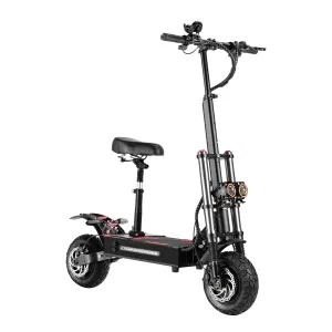 EDIRECT BOYUEDA S3-11 Electric Scooter With Seat 38Ah 6000W Recommended Top Speed 25KM/H 60V Oil Brake 11 Inch Electric Scooter 150-200Kg Max Load 100Km Range EDirect USA Direct