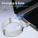 3A USB-A to Type-C Magnetic Stroage Cable Fast Charging Data Transmission Copper Core Line 1M/1.8M Long for iPhone 15 15 Plus for Huawei Pura 70 Ultra for Samsung Galaxy S24 for Xiaomi Civi 4 Pro