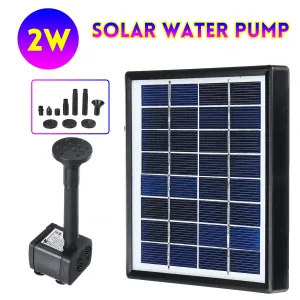 2W Solar Fountain Submersible Solar Water Pump Garden Fountain Submersible Pump with Suckers