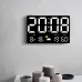 AGSIVO Large Digital Wall Clock Alarm Clock Large LED Display with Remote Control / Automatic Brightness / Indoor Temperature / Humidity / Date / Week / 12/24H For Home Office Classroom