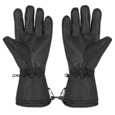 5-Finger Winter Motorcycle Gloves 3 Gears Temperature Adjustment Full Palm Leather Touchscreen Heating with 5000mAh Battery