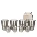Outdoor 304 Stainless Steel Cup Set Camping Cup 4/6/8PCCamping Portable Water Cup Travel Coffee Cup Picnic Barbecue Cup