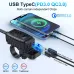 48W Motorcycle USB Charger QC3.0 & PD Fast Charge 3.0 Motorcycle USB USB Type C Phone Charger with Voltmeter and On/Off Switch