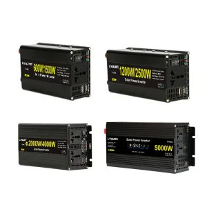 LVYUAN Solar Power Inverter Modified Sine Wave 600W-5000W 12V / 24V EU Plug for Outdoor Work Camping Trip