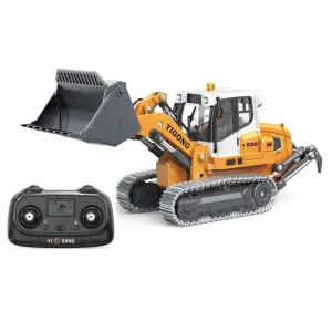 YI GONG 636 970 1/50 RC Simulation Engineering Model Alloy Track Bulldozer/Excavator RTR RC Car Screw Rod Excavator Sound Effects And Four Lighting Effects Children Toys