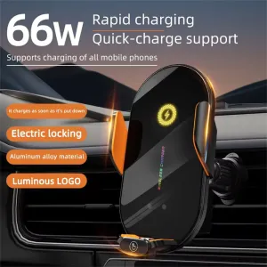 C3 Wireless Car Phone Holder Charger with 66W Magnetic Charging Fast Charge Automatic Induction for 5.4-7.2inches Smartphones