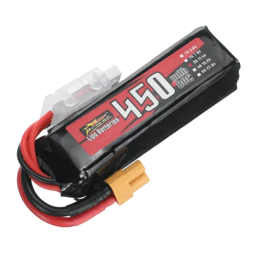 ZOP Power 11.4V 450mAh 80C 3S LiPo Battery With XT30 Plug for Pavo20 Pro DarwinFPV Baby Ape/Pro DarwinFPV BABY APE/PRO/V2 FPV Drone