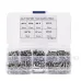 230pcs M3 304 Stainless Steel Allen Hex Drive Button Head Socket Cap Bolts Screws Nuts Assortment Kit Box Nuts Allen bolts Set