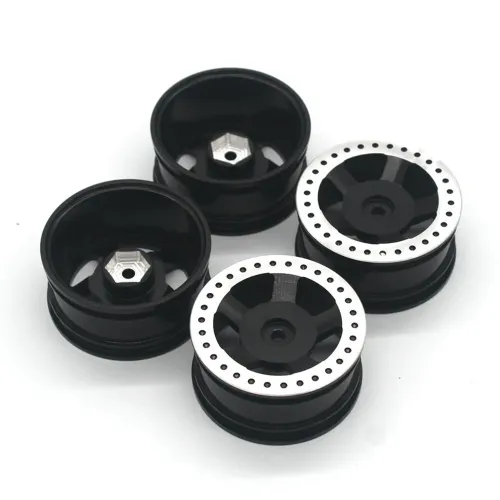 4PCS Upgraded Metal Rims Wheels Rubs 12mm Hex for MN128 MN86S G500 1/12 RC Car Vehicles Models Spare Accessories