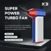 X3 Turbo Compact Portable 130000rpm Mini Turbo Fan High Speed Wind Over 52m/sec Three Speed Adjustment Long Battery Life Wireless Operation for Convenient and Sustained Outdoor Use