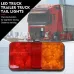 2Pcs 12V 24V 10 LED Tail Light Truck Trailer Truck Tail Light Side Light Turn Signal Indicator Stop Lamp Rear Brake Light IP65 Waterproof