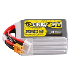 TATTU R-LINE V5.0 11.1V 14.8V 22.2V 850mAh 150C 3S 4S 6S LiPo Battery XT30 Plug for RC Drone