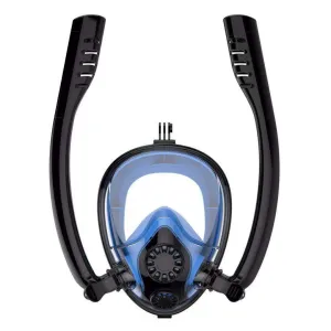 Double Tube Waterproof Anti-fog Goggles 180 Panoramic Full Face Swimming Goggles Fully Dry Snorkel Goggles for Diving