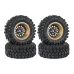 4PCS Upgraded Tires Carbon Fiber Wheel Rims for FMS SCX24 TRX4M 1/18 RC Cars Vehicles Models Spare Parts Accessories