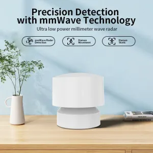 Tuya WiFi Zigbe Smart Human Presence Sensor 24G MmWave Radar  130 Wide Perception APP Remote Control Smart Home Automation Motion Sensor