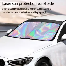 RedrRover 3 Layer Laser Sun Protection Shade Sunshade Privacy Curtain Car Front Windshield Heat Insulation Block UV Ray Sunlight