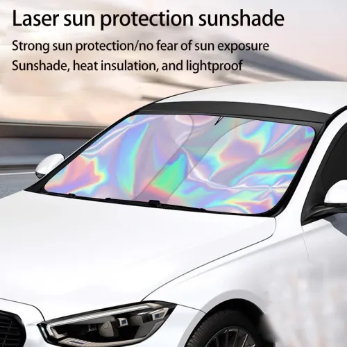 RedrRover 3 Layer Laser Sun Protection Shade Sunshade Privacy Curtain Car Front Windshield Heat Insulation Block UV Ray Sunlight