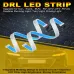 2pcs 12V 60cm Car LED thin Light Bar Dual-Color DRL Flowing Turn Signal Light Strips LED Car Daytime Running Light Flexible Headlights Brake Strip Lights Turn Signal