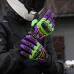 OnesAgain MG45P Winter Motorcycle Gloves Waterproof Anti-Slip Touchscreen Carbon Fiber Protective Riding Gear Purple Black