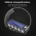 BIKIGHSolar Rechargeable 120dB Horn Bicycle Headlight 4000mAh 2 Model Flash Type-Charging Remote Bike Front Light for Outdoor Night Riding Safety