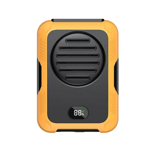 Mini Portable USB Rechargeable Fan 2000mAh Hanging Neck Waist Fan for Outdoor Camping Hiking Climbing Running Sports