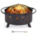 USA Direct Fireplace with Spark Screen Poker for Bonfire Patio Backyard Garden Picnic Fire Pit 30in Fire Pits for Outside Wood Burning Outdoor, 8010